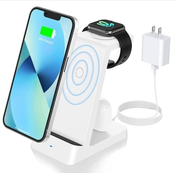 W320 Încărcător wireless 3 în 1 pentru ceas și telefon, 18W încărcare rapidă, 3A ieșire, Compatibil Quick Charge