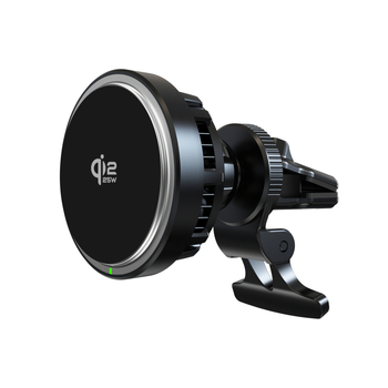 Încărcător auto wireless magnetic Qi2.2, Type-C PD, 15W maxim, încărcare magnetică, Ieșire 1.5A