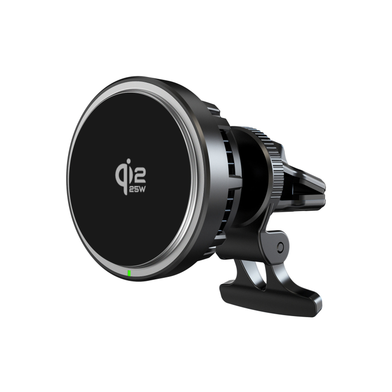 Încărcător auto wireless magnetic Qi2.2, Type-C PD, 15W maxim, încărcare magnetică, Ieșire 1.5A