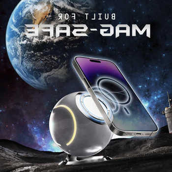 Încărcător wireless magnetic vertical, trei în unu pentru iPhone 15, 15W ieșire, 23W putere totală, încărcare rapidă QC3.0, iluminare ambientală RGB