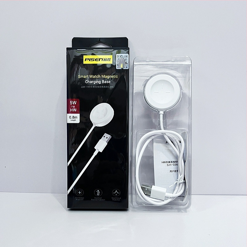 Pinsheng bezdrôtová nabíjacia základňa na hodinky – magnetické nabíjanie, 5W, 1.5A, SCP, kompatibilné s HW GT2 GT3