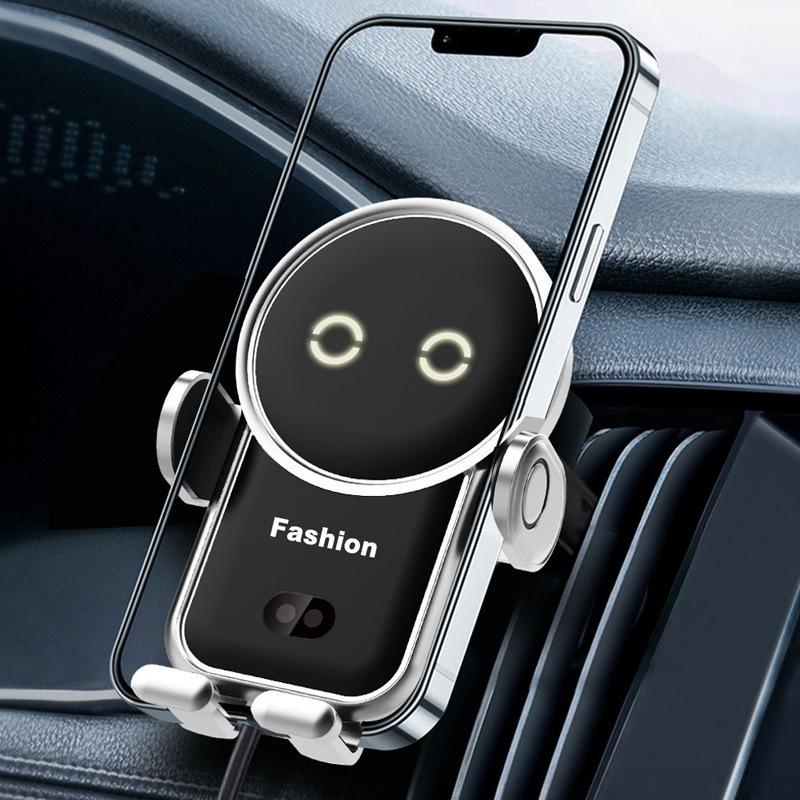 Bežični auto punjač s držačem za telefon i klipom za ventilacijski otvor, 15W brzo punjenje, automatsko prepoznavanje, kompatibilno sa S20