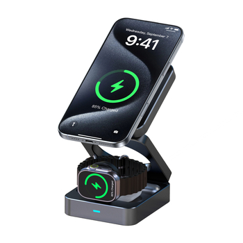 BTJ 3-u-1 magnetski bežični punjač za iPhone 16 — 15W brzo punjenje, QC3.0