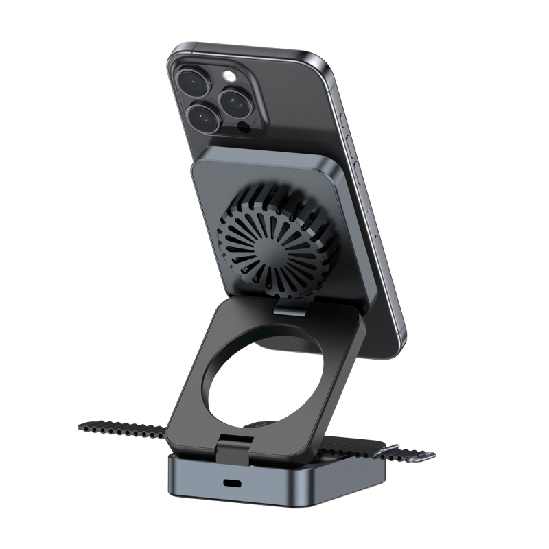 BTJ 3-u-1 magnetski bežični punjač za iPhone 16 — 15W brzo punjenje, QC3.0