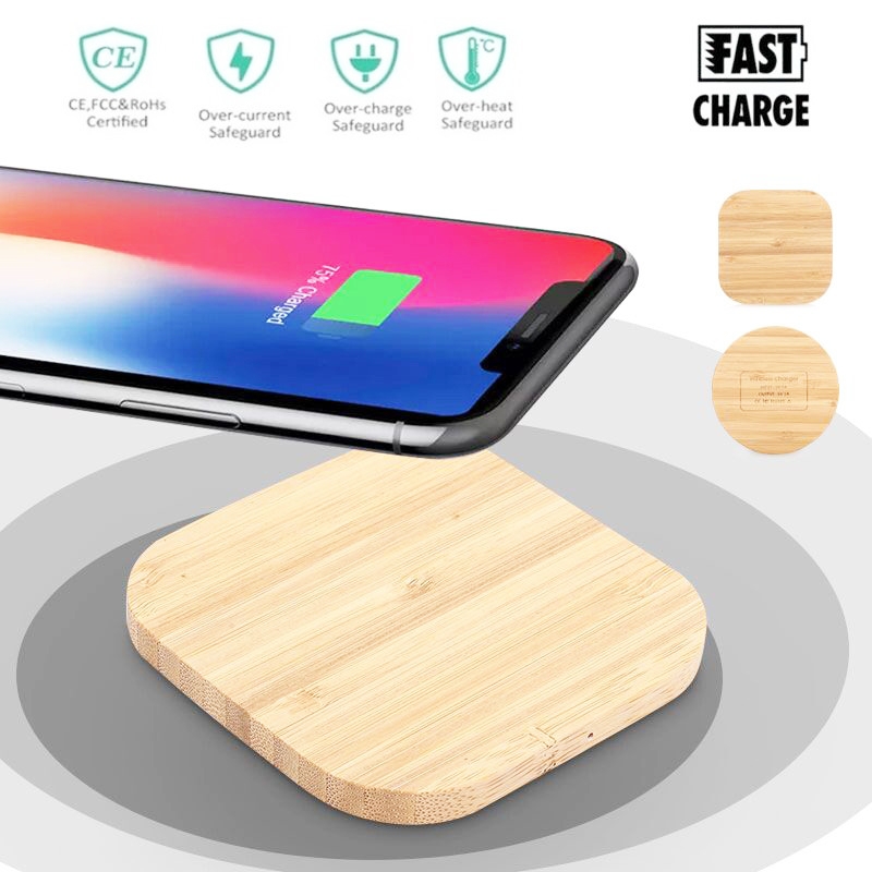 Drveni bežični punjač, stolni model, 15W brzo punjenje, PD20W/QC3.0, izlaz 3A, mogućnost tiskanja logotipa, kompatibilan s iPhone 17