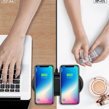 Bežični punjač s dvije funkcije i sklopivim stalkom za telefone, satove i slušalice — 10W brzo punjenje, magnetsko punjenje, QC3.0