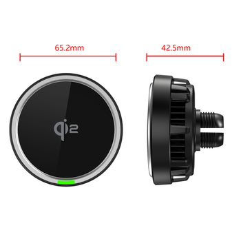 Încărcător auto wireless magnetic, răcire pe semiconductori și ventilator, încărcare rapidă 15W, ieșire 3A