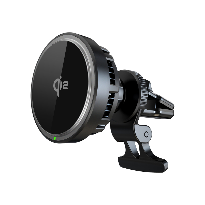Încărcător auto wireless magnetic, răcire pe semiconductori și ventilator, încărcare rapidă 15W, ieșire 3A