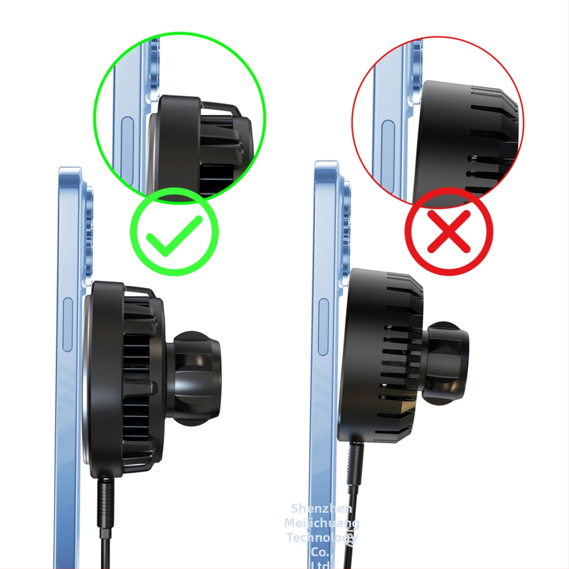 Magnetický bezdrôtový nabíjač do auta s chladením polovodičov a ventilátorom, 15W rýchle bezdrôtové nabíjanie, 3A výstup