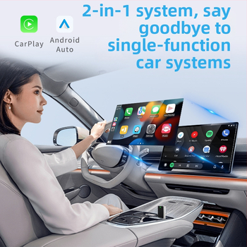 Bezdrôtový adaptér CarPlay do auta – model B17P, dvojjadrový CPU, Android OS, USB rozhranie, telo z leteckého hliníka