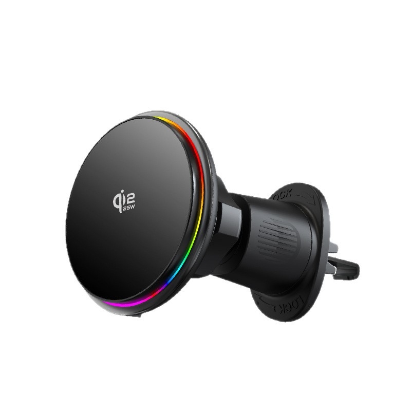 Bežični auto punjač Qi 2.2 s magnetskim držačem za telefon USB 25W
