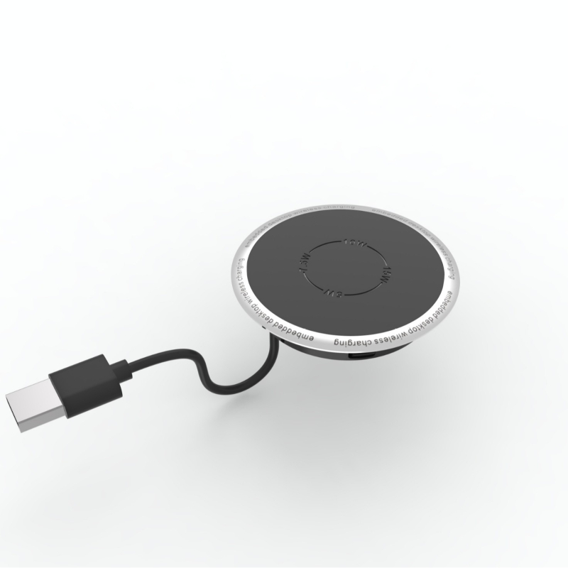 Vstavná bezdrôtová nabíjačka pre power banky – 15W rýchle bezdrôtové nabíjanie, QC3.0, vstup 12V, výstup 1.5A