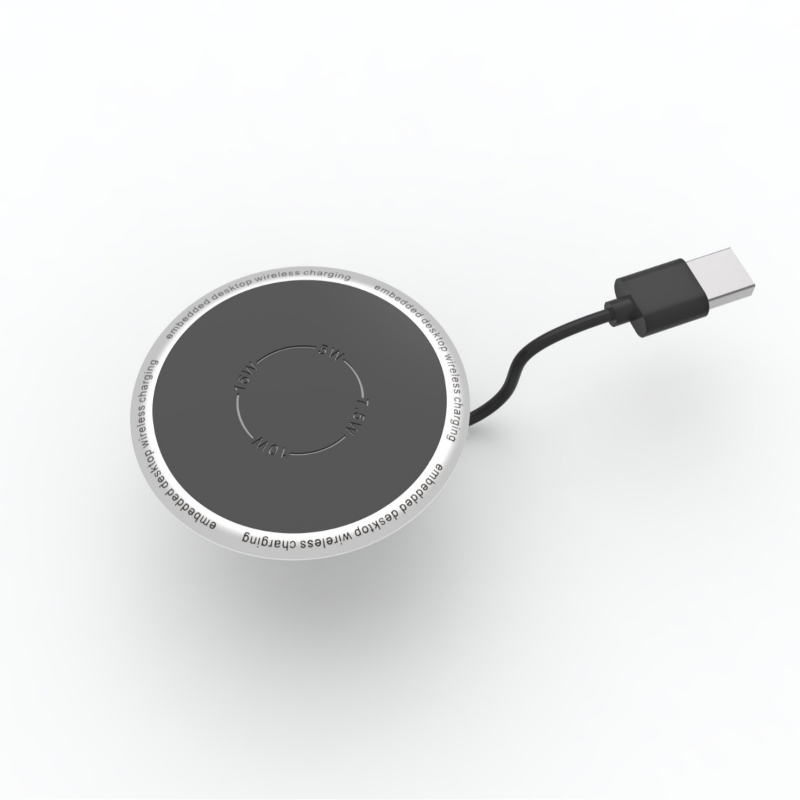 Vstavná bezdrôtová nabíjačka pre power banky – 15W rýchle bezdrôtové nabíjanie, QC3.0, vstup 12V, výstup 1.5A