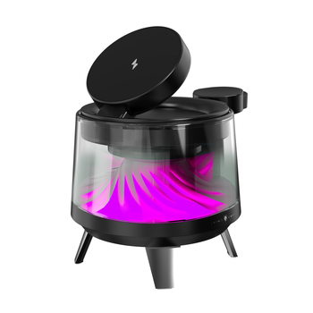 Tri u jednome bežični punjač s Bluetooth zvučnikom i RGB svjetlima, stolno brzo punjenje QC3.0 15W