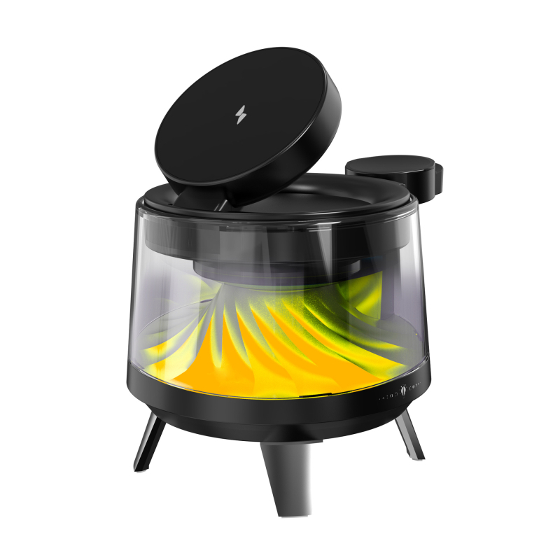 Tri u jednome bežični punjač s Bluetooth zvučnikom i RGB svjetlima, stolno brzo punjenje QC3.0 15W