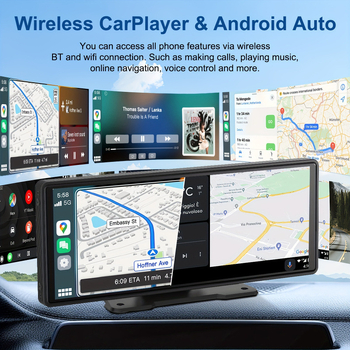 Prijenosna bežična CarPlay kamera za vožnju unatrag, 8 GB RAM, prilagodljiva