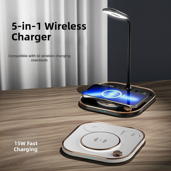 Încărcător Wireless 3-în-1 pentru Telefon, Ceas și Headset — Încărcare Magnetică 15W, USB-C, QC3.0, Putere Totală 27W