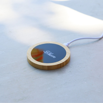 Sjajan bambus bežični punjač s PD brzim punjenjem do 15W, 2A, za Apple i Android