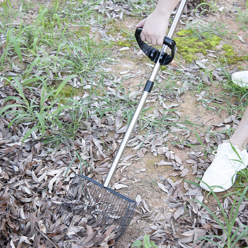 Lopata za gnoj peradi od nehrđajućeg čelika s četverostrukim produženim držačem za čišćenje kokošinjca