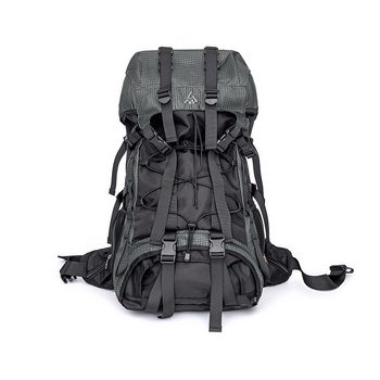 Pārgājienu mugursoma - lielas ietilpības Oxford audums, Unisex, gaisa spilvenu siksnas, poliestera oderējums, svītrainais raksts, svara samazināšanas dizains, āra sportiem, 2024. gada ziema