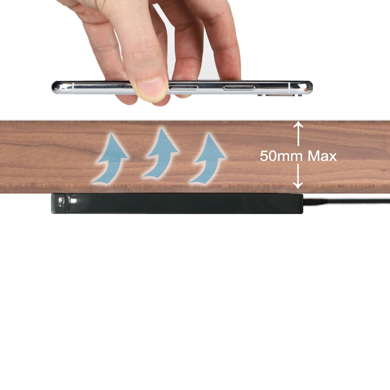 Maskirani bežični punjač ispod stola s PD 24W, izlaz 0,94A