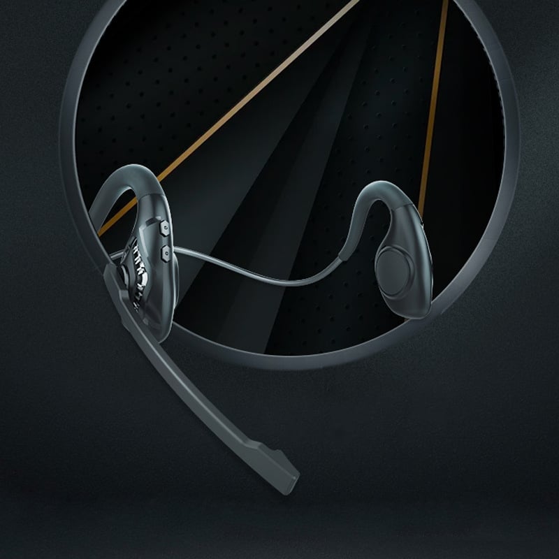 Căști Bluetooth cu conductie osoasă, fixare la ureche – reducere zgomot, conectare multipunct, Bluetooth 5.0, până la 10 m