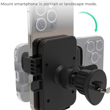 Mamelon 15W Qi bežični auto punjač sa držačem za ventilaciju, brzo punjenje, USB kabel uključen