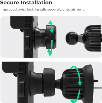 Mamelon 15W Qi bežični auto punjač sa držačem za ventilaciju, brzo punjenje, USB kabel uključen