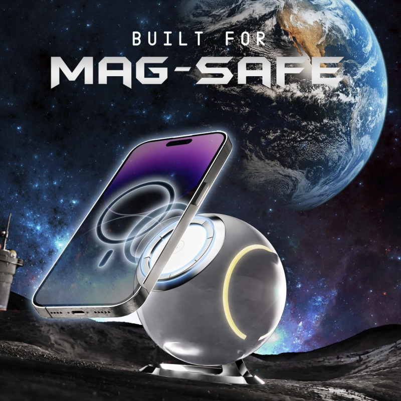 3 v 1 bezdrôtová nabíjačka MagSafe pre iPhone 15, vertikálny stojan a RGB ambientné svetlo, 18W výstup cez USB-C