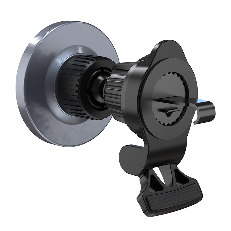 Bežični auto punjač za iPhone s magnetskim držačem, držač od aluminijske legure, 15W max, QC3.0, ulaz 9V/1.6A