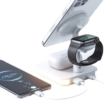3 v 1 bezdrôtový nabíjač Apple MagSafe pre hodinky a AirPods (QC2.0, max. 25W, 9V2A, magnetické nabíjanie)