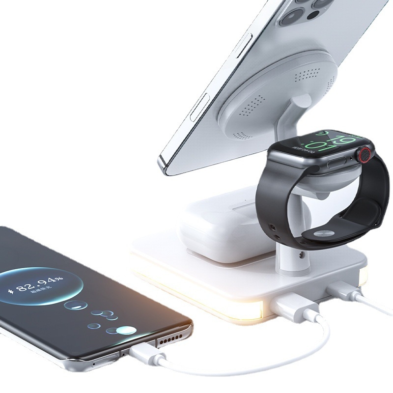 3 v 1 bezdrôtový nabíjač Apple MagSafe pre hodinky a AirPods (QC2.0, max. 25W, 9V2A, magnetické nabíjanie)