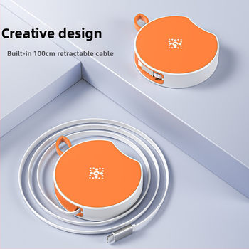 Ασύρματος φορτιστής με ενσωματωμένο αναδιπλούμενο καλώδιο για Apple, Samsung και άλλες συσκευές – 15W PD, 2A