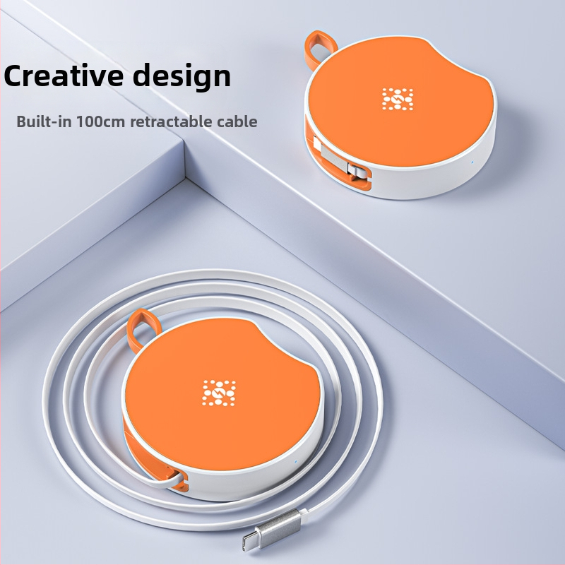 Ασύρματος φορτιστής με ενσωματωμένο αναδιπλούμενο καλώδιο για Apple, Samsung και άλλες συσκευές – 15W PD, 2A