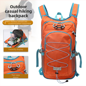 Pārgājumu mugursoma no neilona – elpojoša un ūdensnecaurlaidīga, gaisa spilventiņa siksnu sistēma, poliestera odere, vienkrāsains modelis, piemērots āra sportam