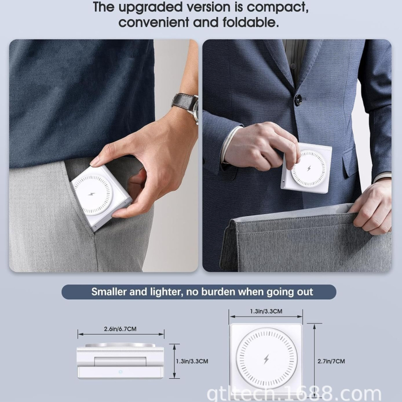 3 v 1 bezdrôtová nabíjačka pre Apple zariadenia s magnetickým nabíjaním — 18W QC 3.0 rýchle nabíjanie, pre iPhone, AirPods a Apple Watch