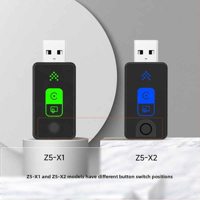 Smart deer Z-5 Bezdrôtový adaptér CarPlay/Android Auto pre auto, USB rozhranie, adaptívne rozlíšenie, plastové puzdro, kompatibilný s vozidlami, ktoré podporujú káblové CarPlay/Android Auto