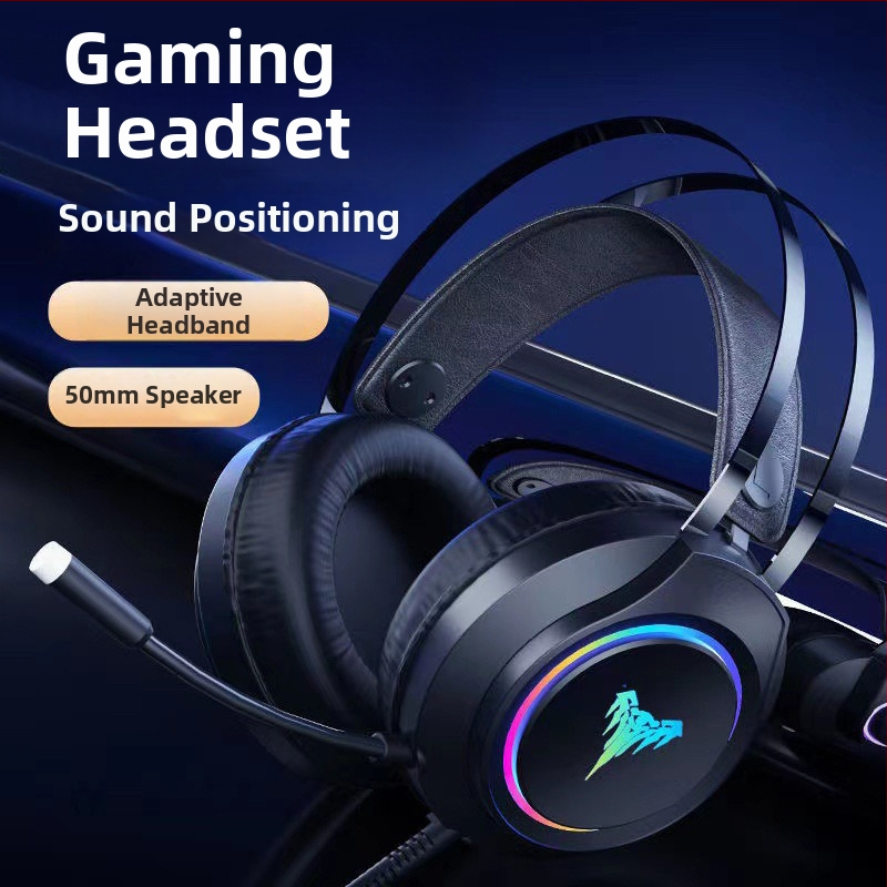 Gaming slušalice USB, kabelske, 7.1-kanalni zvuk, 50 mm zvučnici, ugrađeni mikrofon, kabel 2,2 m