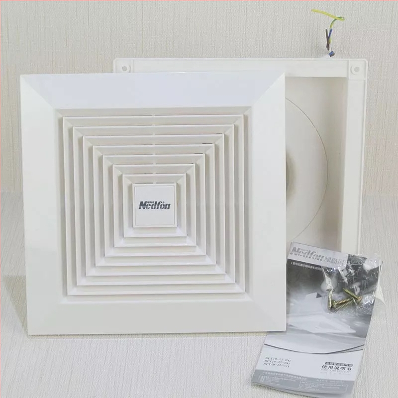 WC-ventilátor, mennyezeti kivitel, csatornatípus, modell BPT10-12-BH, 220 V, 12 W, mechanikus vezérlés