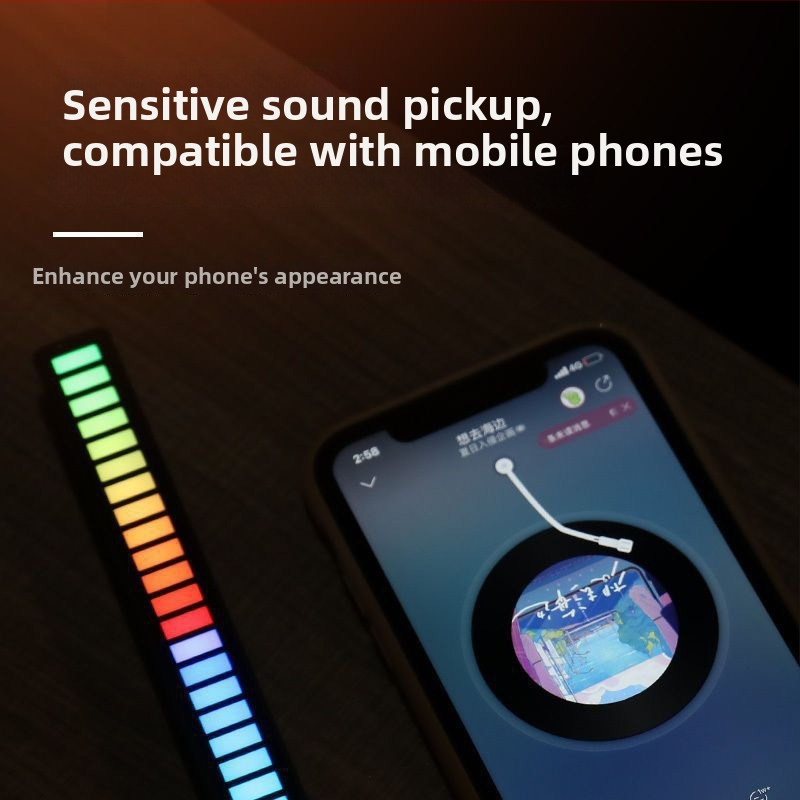 RGB siseauto ambient valgus helijuhitusega ja rütmiga auto audio süsteemile (Võimsus 1.5, Pinge 5V, Vool 1.5A, Ühilduv 102)