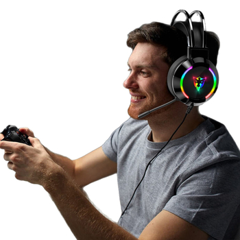 Căști de gaming G606, cu fir, pentru PC, cu microfon încorporat, conector 3,5 mm, 20–25000 Hz, difuzoare 50 mm