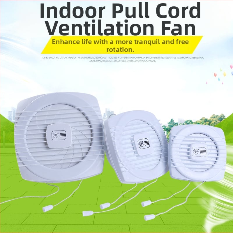 Ανεμιστήρας εξαερισμού μπάνιου, τοίχου, μοντέλα GY-100/GY-150, 35W, 220V, 50Hz, μηχανικός έλεγχος