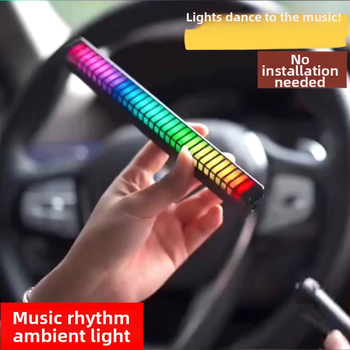 LED automašīnas apkārtējā gaisma ar lietotnes vadību un balss sensoru, ritmiskais apgaismojums, ≤36V, pārklājums 1–3 m²