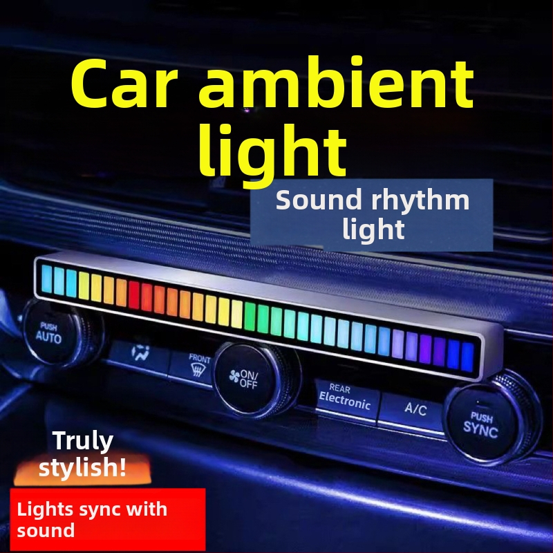 LED automašīnas apkārtējā gaisma ar lietotnes vadību un balss sensoru, ritmiskais apgaismojums, ≤36V, pārklājums 1–3 m²