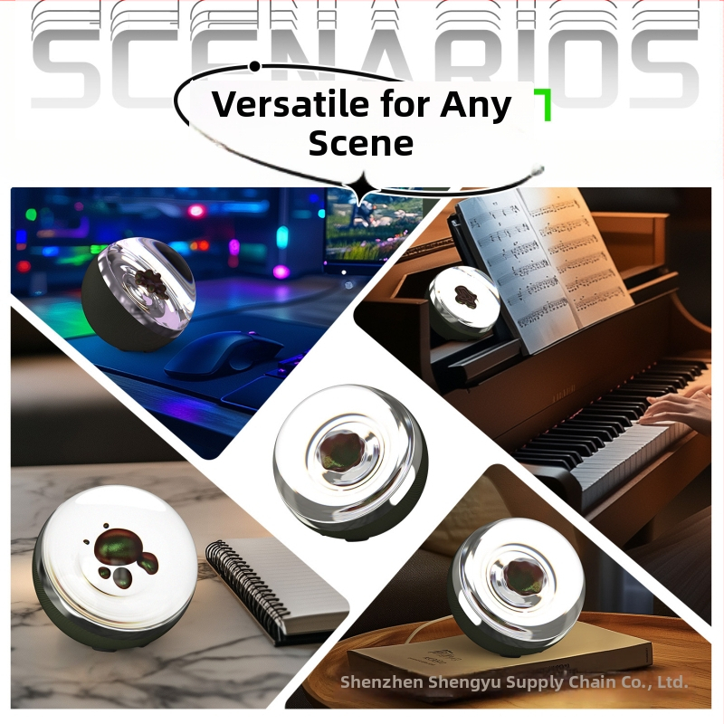 Magnētiskais ferrofluīda muzikālais vizualizētājs galda dekoram — galda dizains; bez viedās kontroles; bez papildu funkcijām