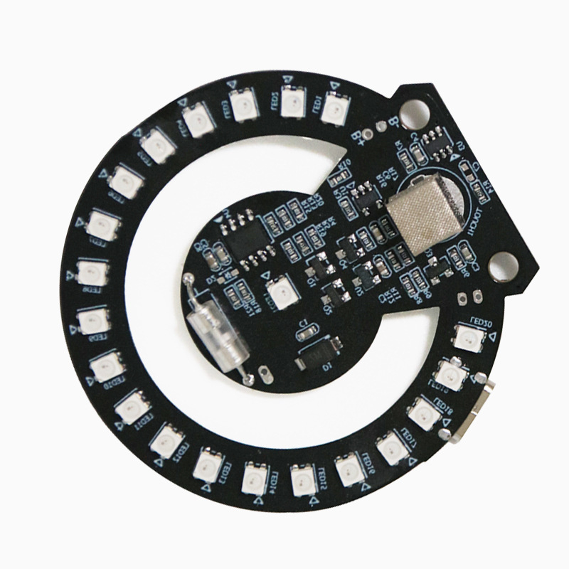 Y072 Automobiļu gaisa izplūdes ritmiska gaisma ar inteliģentu balss kontroli un mūzikas uztvērēju — PCBA plate