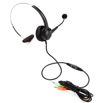 Cască cu fir cu microfon pentru PC, pe cap, conector dual 3,5 mm, 20–20000 Hz, 32 Ω