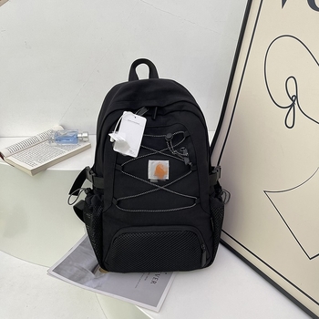 Rucsac cu șnur din nylon – 20–35 L, compatibil cu laptop 11 inch, curele cu pernă de aer, capacitate extensibilă