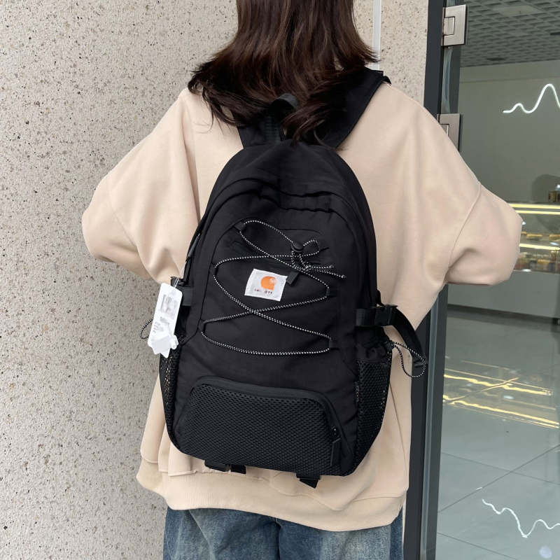 Rucsac cu șnur din nylon – 20–35 L, compatibil cu laptop 11 inch, curele cu pernă de aer, capacitate extensibilă