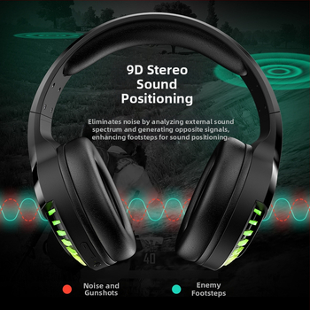 Free Wolf SH33 căști gaming RGB, Bluetooth/Wired dual-mode, Realtek, zgomot redus, autonomie 4-8 ore